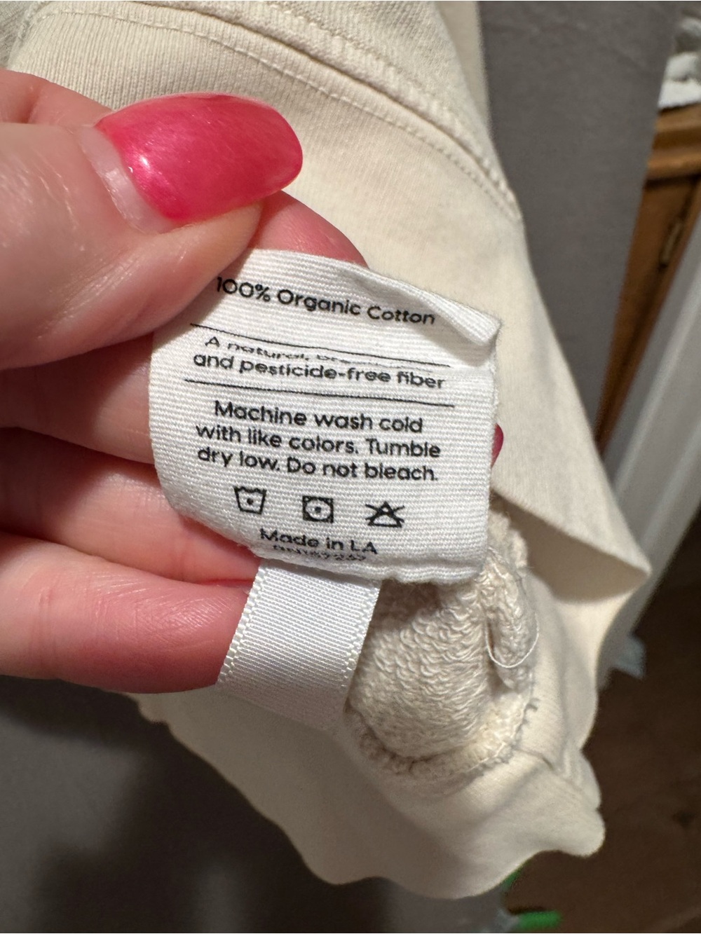 MATE the Label Cream Raglan Pullover Sweatshirt - Picture 4 of 4